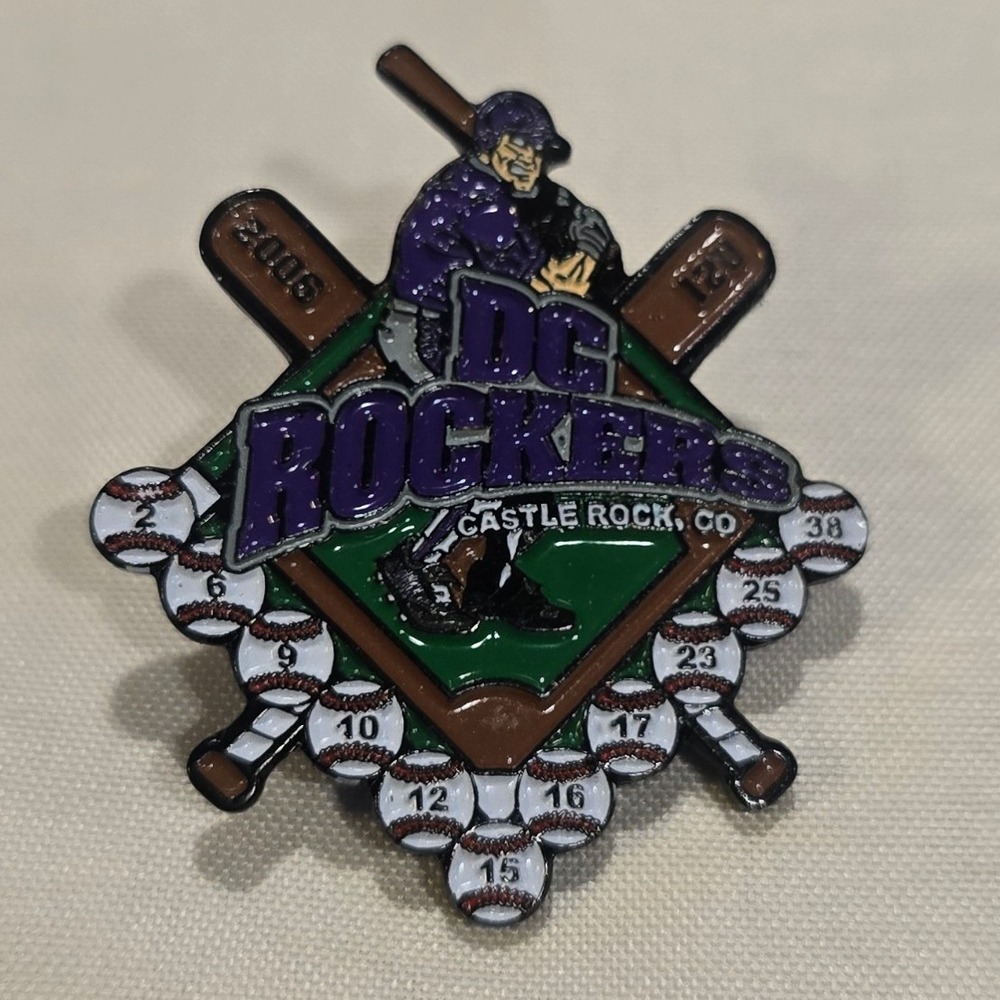 2006 DC Rockers Baseball‎ Team Lapel Pin Castle Rock CO Enamel Metal